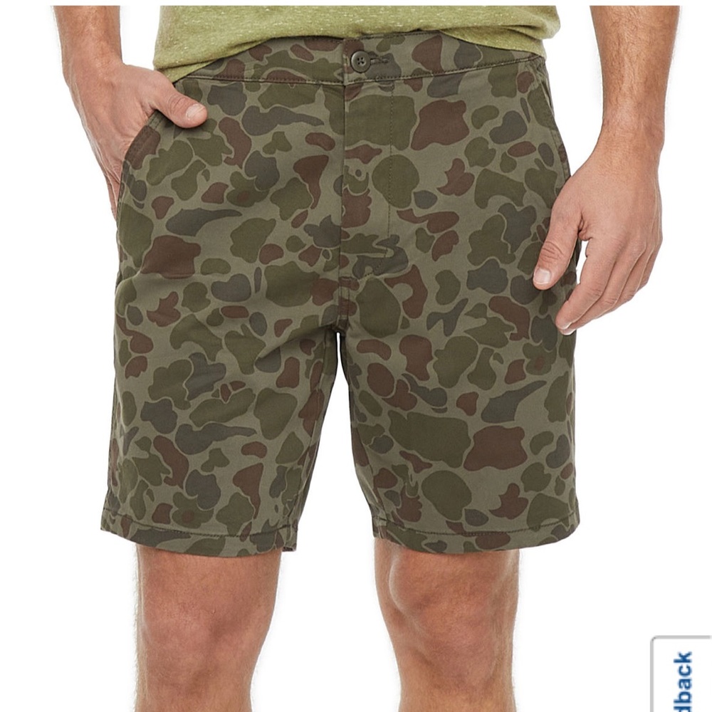 Mutual Weave Mens 8" Printed Chino Short